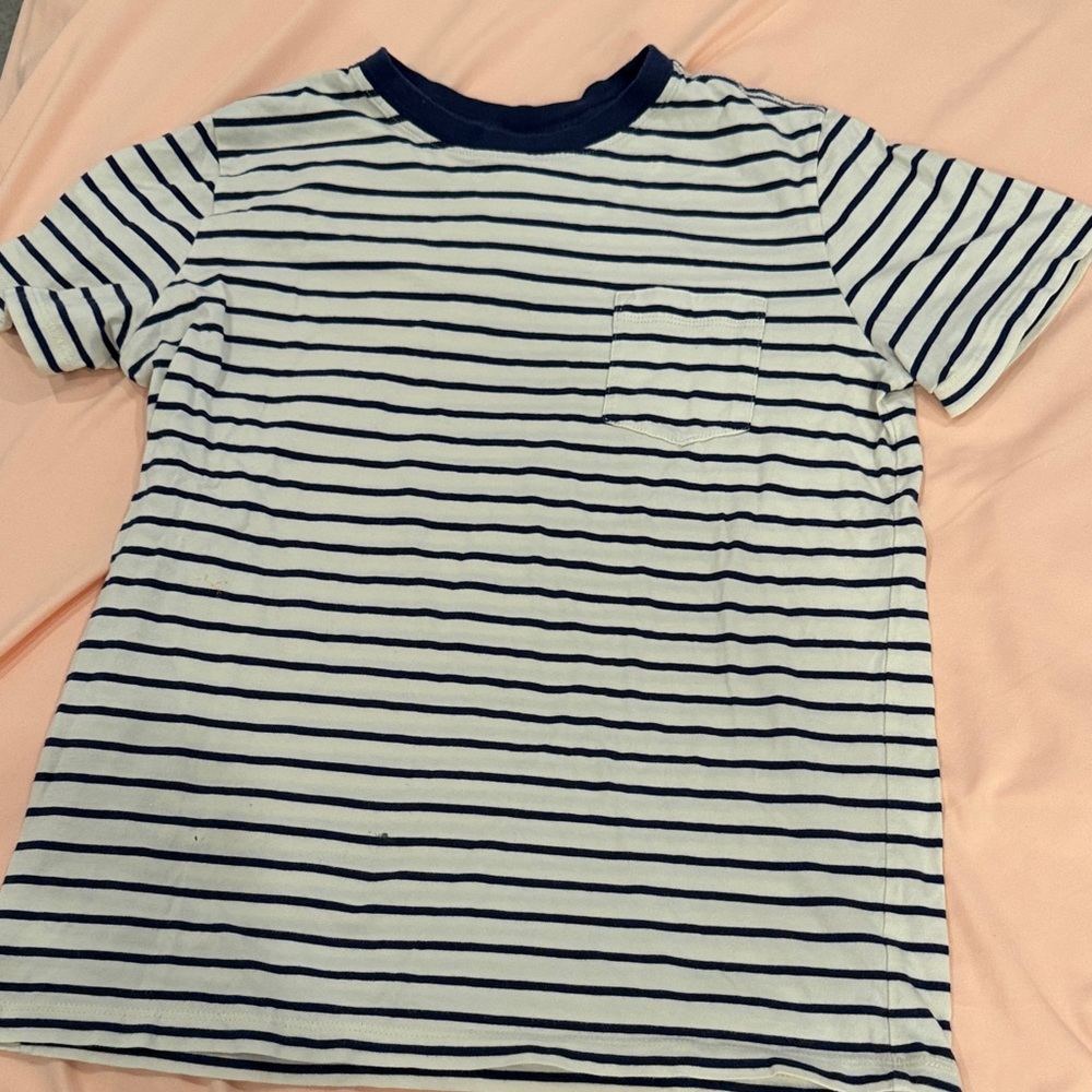 Hanna Andersson Navy and White Striped Tee